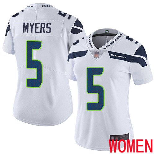 Seattle Seahawks Limited White Women Jason Myers Road Jersey NFL Football 5 Vapor Untouchable